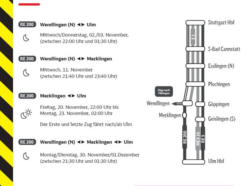 Deutsche Bahn, Übersicht Fahrplanänderungen im November 2026